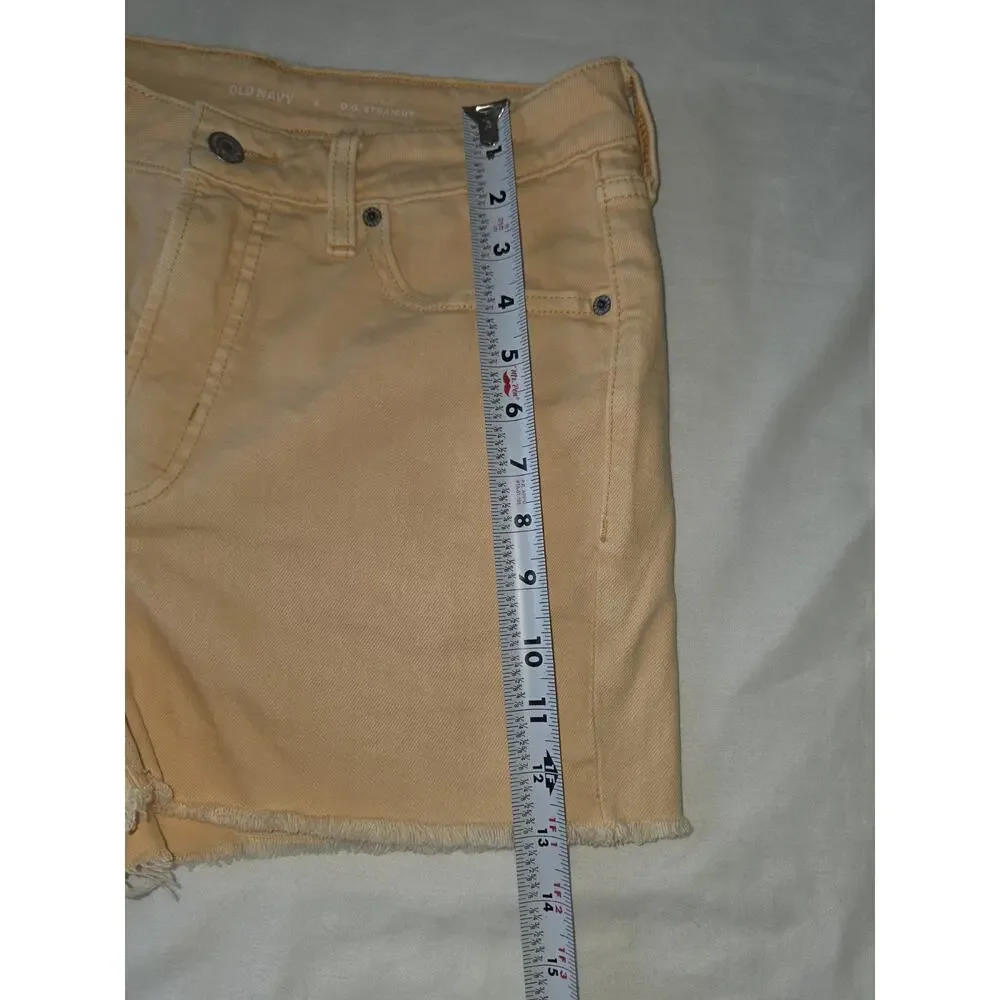 Women's Denim Old Navy OG Straight Peach Size 8 Raw Hem Shorts